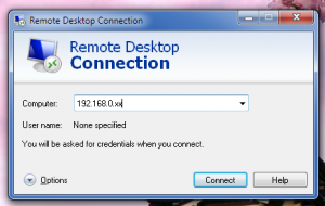 Connect to machine via Remote Desktop